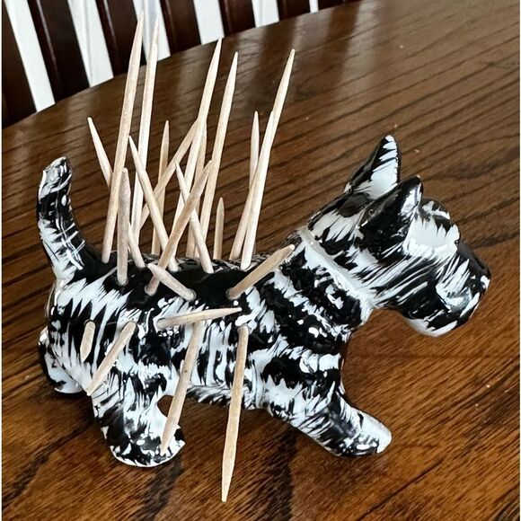 Other - Vintage Ceramic Scottie Dog Toothpick Holder or Hat Pin Holder!